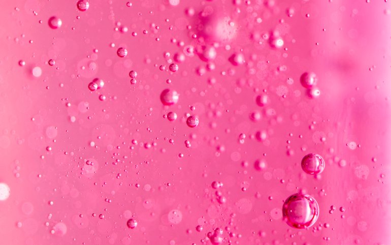 Pink bubbles in HUM's Collagen Pop supplement for youthful, glowing, hydrated skin